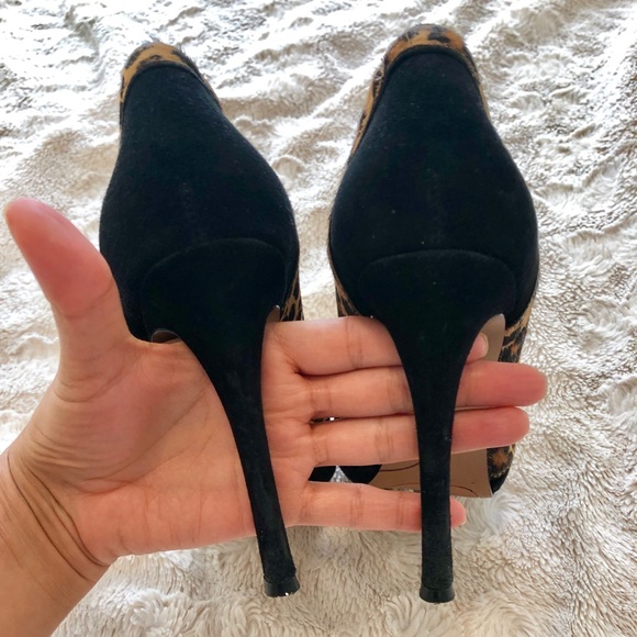 SOLDNine West Pony Hair Leopard Heels - Picture 4 of 6